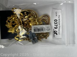 Costume Jewelry Brooches Including Ralph Lauren, Some with Tags