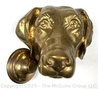 Heavy Brass Labrador Retriever Door Knocker by Jefferson