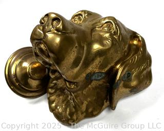Heavy Brass Labrador Retriever Door Knocker by Jefferson