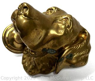 Heavy Brass Labrador Retriever Door Knocker by Jefferson
