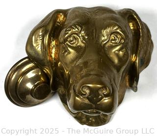 Heavy Brass Labrador Retriever Door Knocker by Jefferson