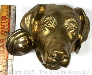 Heavy Brass Labrador Retriever Door Knocker by Jefferson