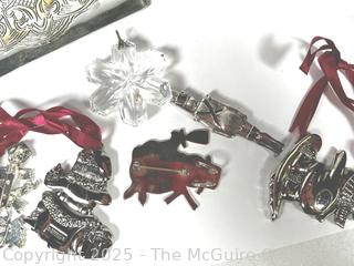 Silver Plated Christmas Items Including Gorham Ornaments