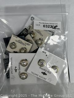 Eleven (11) Pairs of Clip on Earrings Including Napier, New on Card