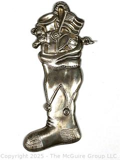 1987 Gorham Sterling Silver Stocking Christmas Ornament