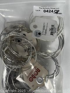 Group of Costume Jewelry Bangle Bracelet, Most New on Cards
