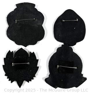Four (4) Scottish Metallic Bullion Embroidered Badges
