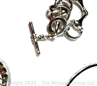 Four (4) Ralph Lauren Silver Tone Costume Jewelry Bracelets