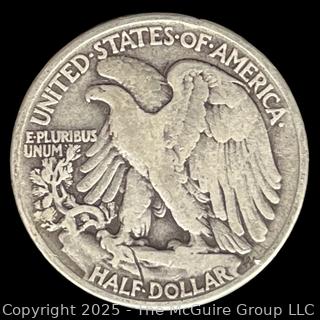 1943 (P) US Walking Liberty Half Dollar Silver Coin