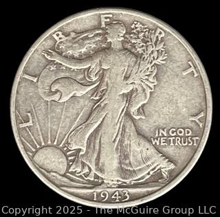 1943 (P) US Walking Liberty Half Dollar Silver Coin