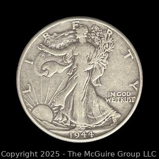 1944 (P) US Walking Liberty Half Dollar Silver Coin