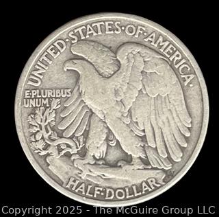 1943 (P) US Walking Liberty Half Dollar Silver Coin