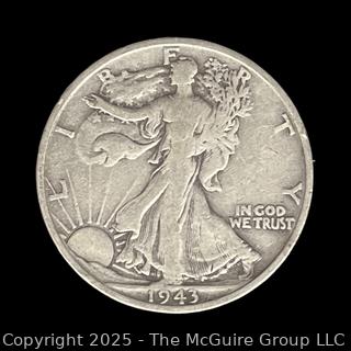 1943 (S) US Walking Liberty Half Dollar Silver Coin