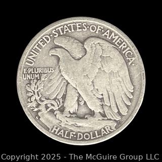 1943 (S) US Walking Liberty Half Dollar Silver Coin