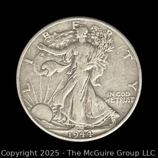 1944 (P) US Walking Liberty Half Dollar Silver Coin