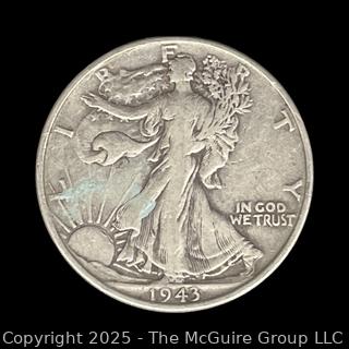 1943 (P) US Walking Liberty Half Dollar Silver Coin