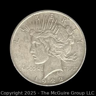 1922 (P) US Liberty Head One Dollar Silver Coin
