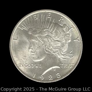 1923 (S) US Liberty Head One Dollar Silver Coin (some luster)