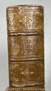 1891 Leather Bound Book "The Complete Poetical Works" of John Greenleaf Whittier