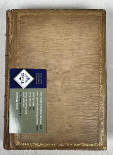 1891 Leather Bound Book "The Complete Poetical Works" of John Greenleaf Whittier
