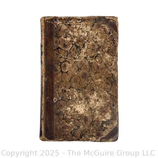 1836 Leather Bound with Marble Boards Book, The Works of Mrs. Sherwood