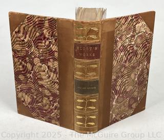 1864 Leather Bound with Marble Boards Book The Complete Works of George Eliot, Life and Letters