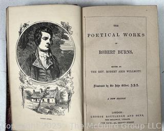Leather Bound with Marble Boards Book - The Poetical Works of Robert Burns