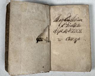 Antique Adam's New Arithmetic by Daniel Adams, 1833 Hard Cover