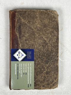 Antique Adam's New Arithmetic by Daniel Adams, 1833 Hard Cover