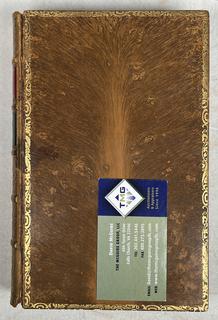 1846 Leather Bound with Gilt Decoration and Marble End Pages Book The Poetical Works of Thomas Moore.  Damages, front and back covers are separated.  