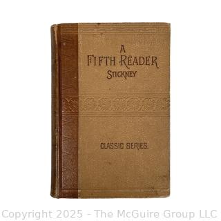 A Fifth Reader by Stickley 1892 Ginn & Company Boston