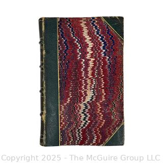 1826 Leather Bound with Marble Boards Book Oxberry's Dramatic Biography