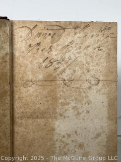 1837 Leather Bound Book Christs Sudden and Certain Appearance in Judgment