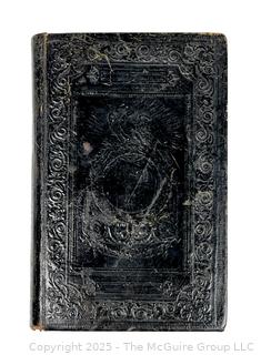 1839 Black Embossed Leather Bound Book The Young Man's Guide by William A. Alcott