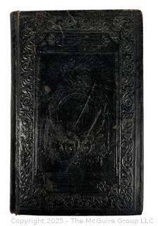1839 Black Embossed Leather Bound Book The Young Man's Guide by William A. Alcott