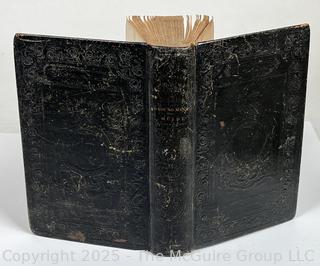 1839 Black Embossed Leather Bound Book The Young Man's Guide by William A. Alcott