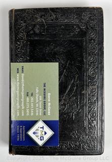 1839 Black Embossed Leather Bound Book The Young Man's Guide by William A. Alcott