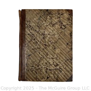 1839 HB Book w/ Marble Boards and Leather Spine. Published in German