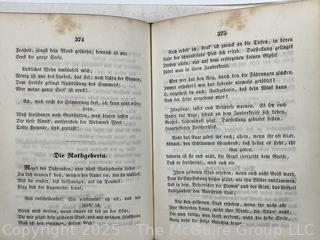 1839 HB Book w/ Marble Boards and Leather Spine. Published in German