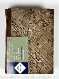 1839 HB Book w/ Marble Boards and Leather Spine. Published in German