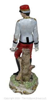 Luigi Fabris Porcelain Soldier Figurine Signed