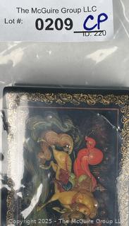 Palekh Russian Lacquer Box with Ruslan & Ludmilla Fairy Tale
