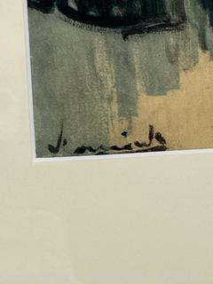 Framed Under Glass Color Lithograph by Maurice de Vlaminck 1908. 12.5 x 14.5" 
