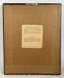 Framed Under Glass Lithograph by Honore Daumier, Titled Ami de Personne. 13" x 16"