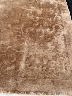 Brown Persian Overdyed Wool Rug With Allover Pattern