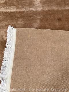 Brown Persian Overdyed Wool Rug With Allover Pattern
