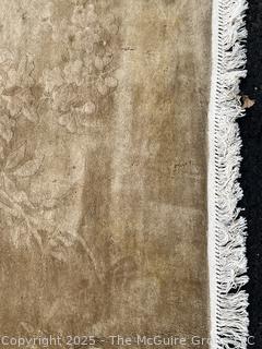 Beige Persian Overdyed Wool Rug With Allover Pattern