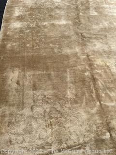 Beige Persian Overdyed Wool Rug With Allover Pattern