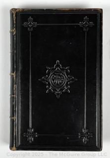 1856 Black Embossed Leather Bound Book The Roman Missal
