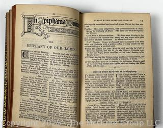 1856 Black Embossed Leather Bound Book The Roman Missal